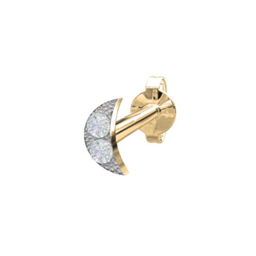 Nordahl Andersen - Måne Ørestik med Diamanter Pierce52 14 Karat Guld